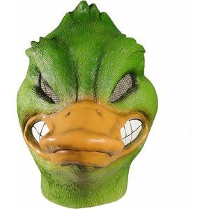 Halloween Costum Party Cosplay Animal Latex Mask Duck Adult Head Cover (Green)